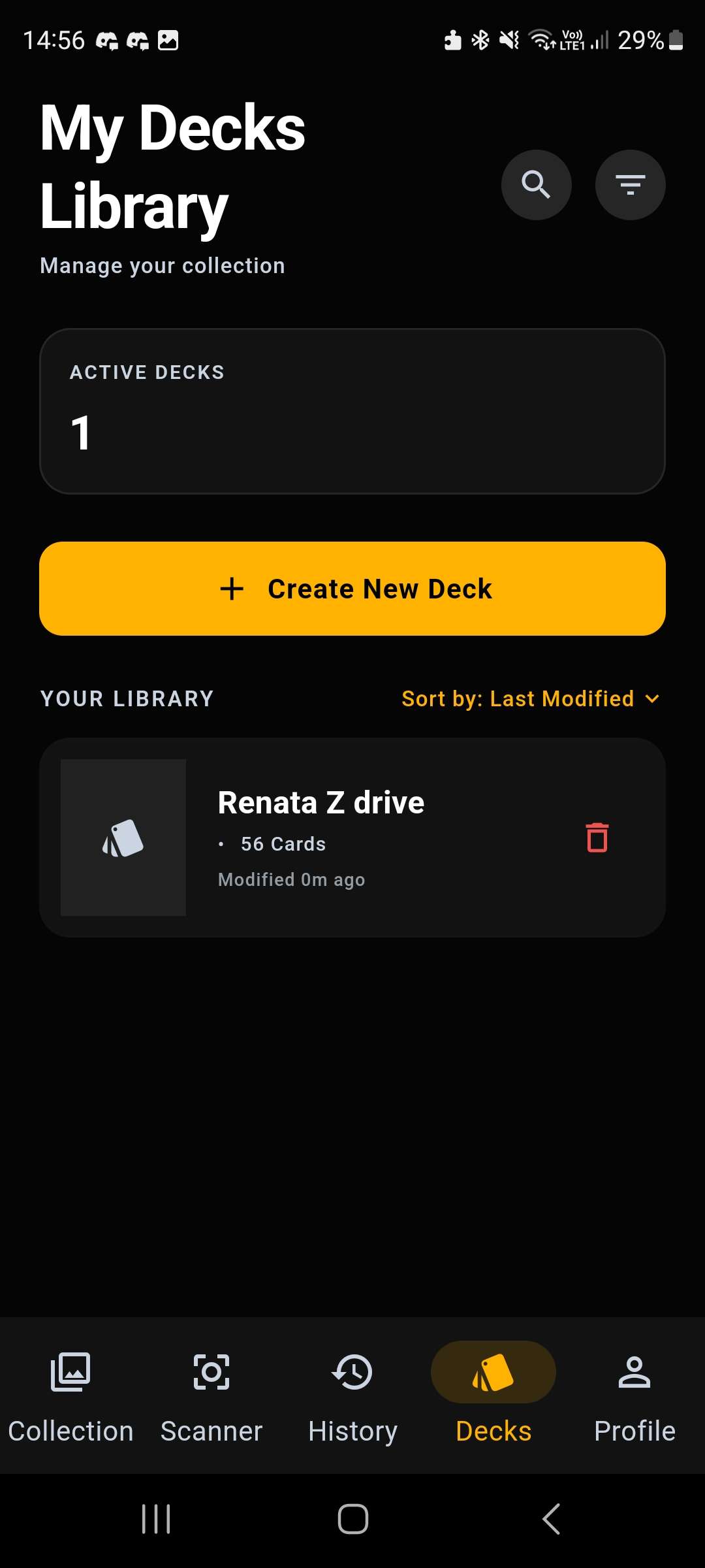 Deck management and organization